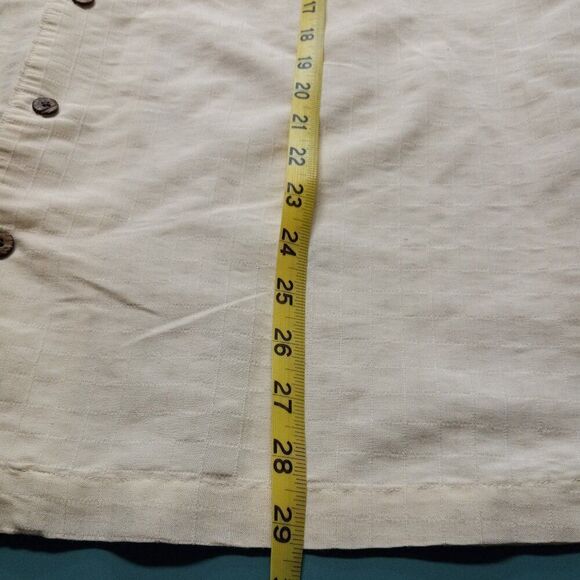 Joe Marlin Men's Lg Cream Colored Short Sleeve Button Down Shirt Grandpacore - Picture 5 of 6